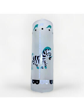 Vintage Libbey Highball Glass Carousel Zebra Tom Collins MCM